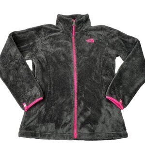 The North Face Girls Osolita Jacket Size XL Black Pink - Fleece‎ Lining Only!